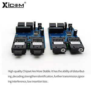 Xicom ตัวรับส่งสัญญาณไฟเบอร์ออปติก1000M กิกะบิตไฟเบอร์2-ไฟเบอร์2-ไฟฟ้า20กม. อินเตอร์เฟซ SC โมดูลสวิตช์แบบดูเพล็กซ์เต็ม - Product Image 3