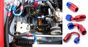 Hızlı teslimat siyah düz 45deg 90deg bir bağlantı parçaları ptfe dövme tam akış anan8 an10 döner bir ptfe hortum hattı ucu uydurma - Product Image 6
