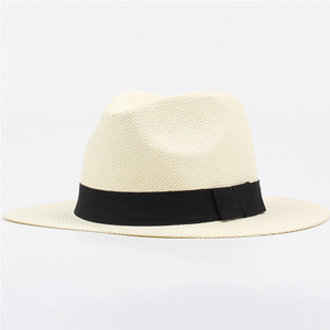 Mũ Rơm Giấy Thoáng Khí Cho Trẻ Em Người Lớn Mũ Panama Cho Nam Mũ Rơm Fedora Vành Ngắn Có Ruy Băng - Product Image 3
