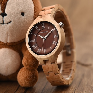 Moledodo-montre à quartz en bambou pour femmes, montre-bracelet de luxe, avec logo OEM, cadeau Surprise, livraison directe fabricant - Product Image 3