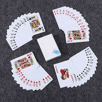 Cartes à Jouer en PVC Imperméables en Gros, en Stock, 57 x 87 mm, Fond Rouge et Bleu, pour Jeux d'Extérieur, Publicité, Poker à Petite Police
