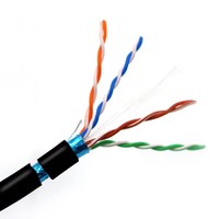 Câble Ethernet CAT6 8 cœurs en paire torsadée, résistant à l'usure et anti-casse, pour surveillance intérieure, câble LAN Gigabit en gros