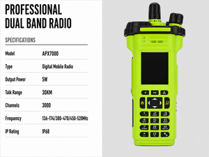 Radio DMR Compatible con APX7000, 5W VHF UHF, 3000CH, IP68, Walkie Talkie Resistente al Agua con GPS, <span class=keywords><strong>Batería</strong></span> de 2000-2500mAh, Garantía de 12 Meses - Product Image 2