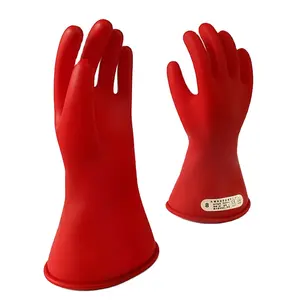 2500V clase 00 guantes aislantes para trabajos eléctricos en 60903 guantes de goma aislantes eléctricos para trabajos en vivo