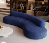 Juego de Sofás Minimalistas Curvos Nórdicos, Silueta Esculpida Única para Apartamentos, Villas de Estilo Italiano, Modelo S60 China