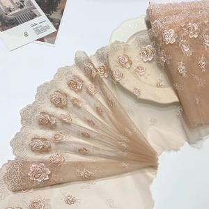 Encaje Bordado Multicolor de 22CM, Tela de Malla para Decoración de Ropa y Faldas de Muñecas Barbie - Product Image 6