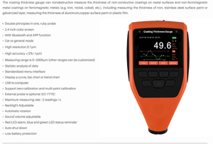Calibro di spessore del rivestimento del Tester di spessore del Film del Tester di spessore della vernice dell'automobile di Digital - Product Image 4