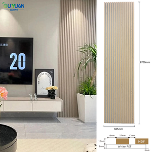 Paneles Acústicos Decorativos Modernos para Interiores, Insonorizantes, <span class=keywords><strong>Acabado</strong></span> en Melamina, Madera de Roble Blanco, Ecológicos, Ignífugos, para Grabación - Product Image 1