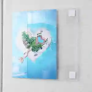 Acryl Wand schildhalter 8,5x11 Zoll mit 3M Klebeband Plexiglas Schilder halter für Büro, Zuhause, Geschäft, Restaurant-Kein Bohren
