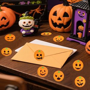 Autocollant Citrouille d'Halloween 1,5 Pouce Imperméable Auto-adhésif pour Fête, Enveloppe, Scrapbook, Étiquette de <span class=keywords><strong>Carte</strong></span> de Vœux, Sac de Bonbons - Product Image 5