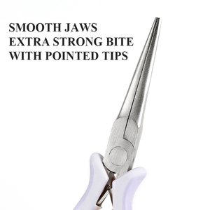 ピンク/パープル多機能スチールクロスネイルクリップカーブ彫刻クリップネイルアートシェーピングピンセットネイルエクステンションツール - Product Image 4