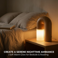 Lampe de lecture YH, abat-jour de chevet, éclairage de bureau, lampe de table en bois LED multicolore, moderne, minimaliste, en forme de U, lampe murale en bois