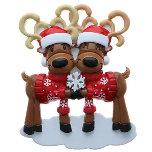 Trang Trí Cây Thông Noel Cho Cặp Đôi Gia Đình Mr. & Mrs. Reindeer 2023 Đồ Trang Trí Cá Nhân Theo Yêu Cầu