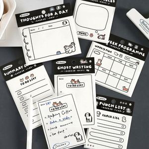 Bloc-notes autocollants PET à motifs d'animaux mignons, pour planificateur hebdomadaire, liste de tâches, série Punch N Times Pleasure To-Do - Product Image 2