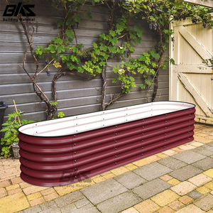 Kit de Jardinera Elevada de Acero Galvanizado, Decoración para el Hogar al Aire Libre, Jardinera con Maceta y <span class=keywords><strong>Camas</strong></span> de Metal para Cultivo de Vegetales - Product Image 1
