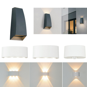 مصباح جداري LED عالي الجودة من الألومنيوم بتصنيف <span class=keywords><strong>IP65</strong></span> للحدائق الخارجية، شكل مربع من البولي كربونات، 6 واط مقاوم للماء - Product Image 2