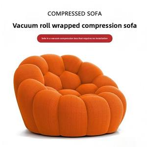 أريكة فردية على شكل حرف L قابلة للطي، أريكة فقاعية على شكل كرة قدم، أثاث منزلي عصري للشرفة وغرفة المعيشة - Product Image 1