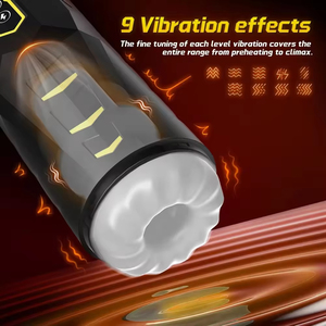 Soft 3D Textured Real Touch Feeling Male Stroker Telescopic Machine Adult Toy Thrusting <b>Vibrating</b> Masturbation Cup USB - Product Image 2