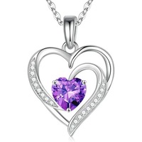 Collier pendentif en argent sterling S925 avec zircon en forme de cœur océanique, chaîne de clavicule, bijoux tendance romantiques et étincelants pour femmes