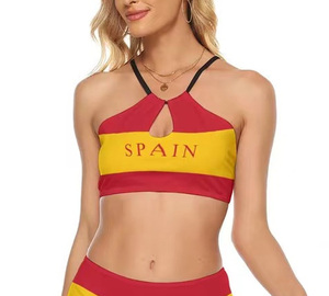 Bikini sexy para chicas adultas con estampado de doble capa y precio más barato de alta calidad personalizado con <span class=keywords><strong>bandera</strong></span> de <span class=keywords><strong>Sudáfrica</strong></span> - Product Image 2