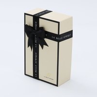 Boîte cadeau rigide de luxe OEM pour crème pour le visage, emballage cosmétique, gaufrage, doublure en éponge, ruban, nœud, recyclable, certifié ISO9001