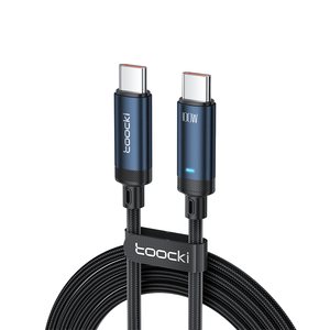 Câble de <span class=keywords><strong>charge</strong></span> LED super rapide 100W 1M, câble tressé en nylon, <span class=keywords><strong>charge</strong></span> rapide <span class=keywords><strong>multi</strong></span>-<span class=keywords><strong>USB</strong></span> 6A, téléphone portable - Product Image 1