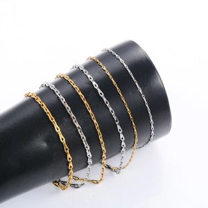 Bracelet chaîne en acier inoxydable couleur tendance, jonc de luxe noble couleur or/argent, bracelet simple, bijou de mode - Product Image 5