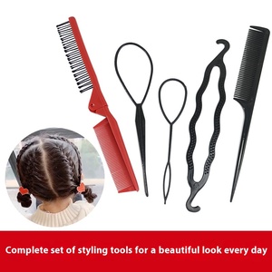 Peine plegable <span class=keywords><strong>para</strong></span> niños con mango de plástico, patrón de niña bebé, herramienta <span class=keywords><strong>para</strong></span> el cabello trenzado, cómodo, suave en el cuero cabelludo de la pequeña princesa - Product Image 2