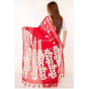 Sari de Seda Premium para Mujer, Diseño Tejido Dorado Elegante, Ropa Étnica India Tradicional para Fiestas y Festivales - Product Image 1
