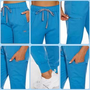 Conjunto de Uniformes Médicos Unisex de Manga Corta con Cuello en V y Bolsillos, Pantalones de Enfermería, Uniformes de Hospital, 100% Fibra de Bambú - Product Image 6