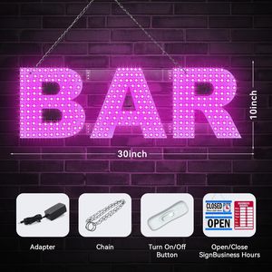 LemonNova LED BAR Sign 30x10 pouces Décoration murale rose pour la maison, le bar, le pub, le club - Product Image 6