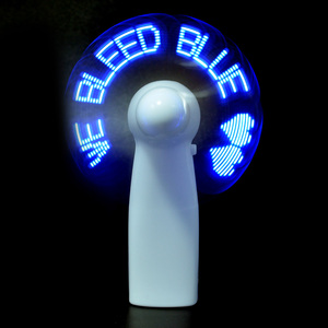 Decorazioni per <span class=keywords><strong>feste</strong></span> Mini ventilatori portatili a LED con messaggio personalizzato Glow elettrico Mobile fai da te Mini ventilatore a LED - Product Image 1