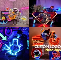 Enseigne au néon avec télécommande-Lampe au néon LED intelligente pour le contrôle des couleurs, la gradation et le réglage du mode