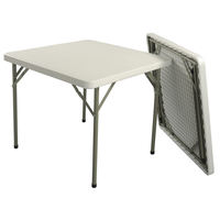 Nouveau produit maison bureau café salle à manger bureau d'étude pliant extérieur table en plastique portable robuste
