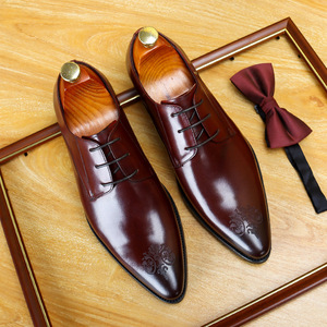 Zapatos de Fiesta para Hombre Yaluida, de Piel Sintética con Punta Cuadrada, Hechos a Mano, Clásicos, Rojos, con Cordones, Impermeables y Transpirables - Product Image 5