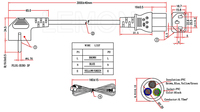 Cordon d'alimentation ca EU vers C13 câble d'alimentation IEC PDU schuko rond 2 broches câble d'extension