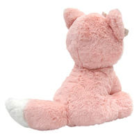 Animal en peluche de renard rose micro-ondable-Soulagement de la douleur chaude et froide Réchauffeur Apaisant Pondéré Peluche Chauffante Cadeaux pour les enfants