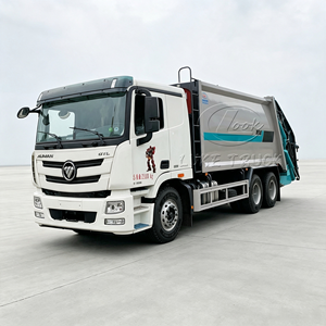รถบรรทุกอัดขยะไฮดรอลิกแบบตักท้าย ขนาด 23 ลูกบาศก์เมตร ยี่ห้อ Foton Auman 6x4 มาตรฐานยูโร 5 สำหรับการจัดการขยะในเมือง - Product Image 1