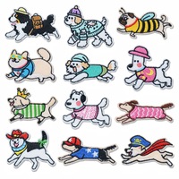 Patch Bordir Komputer Motif Anjing Kecil Lucu untuk Dekorasi Tas, Sepatu, Topi, Celana & DIY