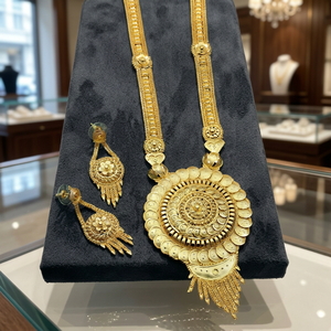 Wholesale 14K 18K 24K Micro Gold Filled Forming <b>Long</b> <b>Necklaces</b>, Fashion Jewelry Set, Brass Gold Plated Floral Design Jewelry Set - Product Image 4