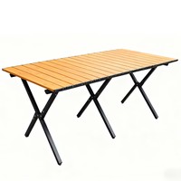 Table pliante en acier au carbone pour le camping en plein air