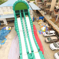 Grande tyrolienne gonflable commerciale pour adultes, grand toboggan gonflable, toboggan gonflable humide et sec, parc d'attractions