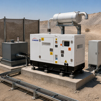 Groupe électrogène diesel à châssis ouvert de 150 kW, triphasé 400 V, faible bruit, pour site minier