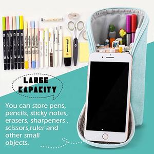 Étui à crayons et sac de rangement pour papeterie en polyester, durable, simple, grande capacité, résistant à l'eau, avec fermeture éclair, couleurs personnalisées - Product Image 5