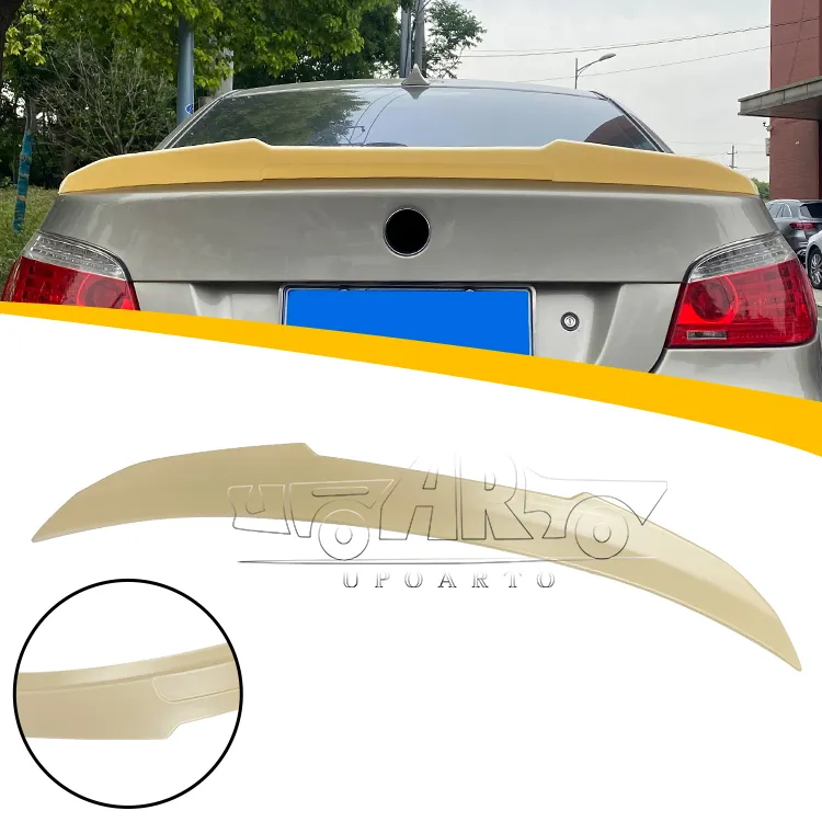 Haosheng fabrika karbon Fiber PSM stil arka Boot dudak BMW için rüzgarlık 5 serisi E60 525i M5 2004 2005 2006 2007 2008 2009 2010