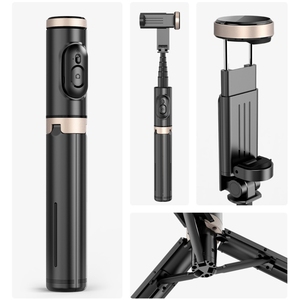 Barato Wholcsale Q12 diseño oculto reforzado inalámbrico portátil Control remoto trípode Selfie Stick - Product Image 2