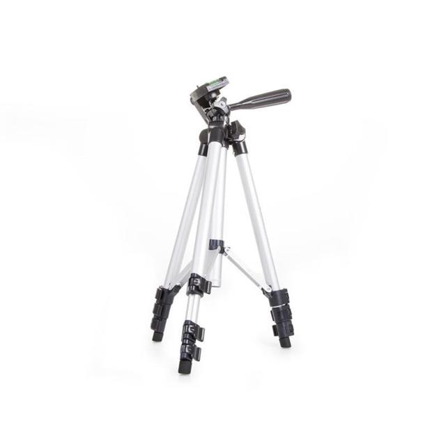 Professional Silver Aluminum Alloy Camera Tripod Adjustable Legs Ball Head Portable Design Bubble Level for Stable Photography