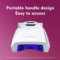 Lampe de séchage pour ongles professionnelle 2 en 1, puissante, sans fil, 72W, avec ventilateur, lampe UV LED pour gel, rechargeable