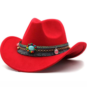 Sombrero Clásico de Fieltro de Ala Ancha de 54 cm para Niños, Color Sólido, Estilo Vaquero/Jazz, para Fiestas, Pesca, Casual, para Niños y Adultos, 60 cm - Product Image 1