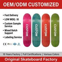 Planche de skateboard professionnelle en érable canadien vierge à 7 couches, taille personnalisée, 7,25-8,75 pouces